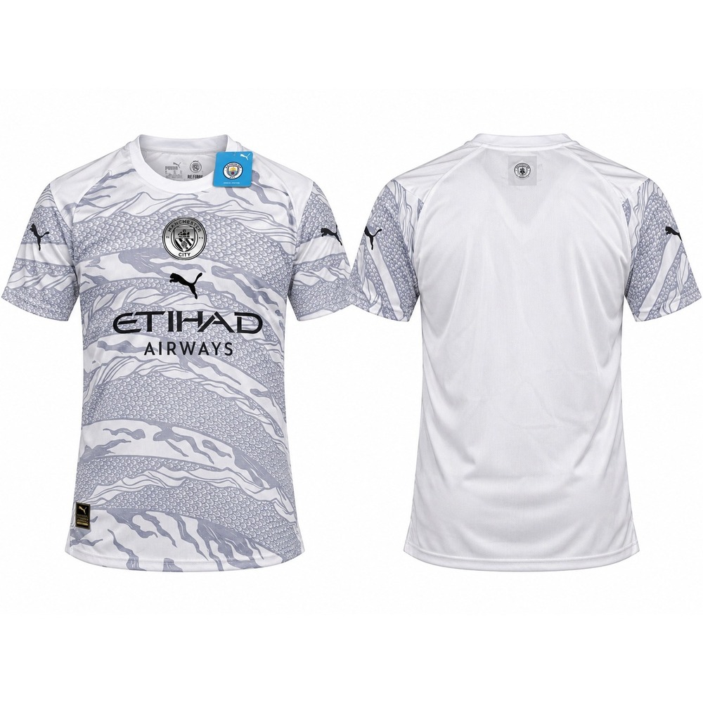 Puma Manchester City Year of the Dragon Jersey White Grey Mens Medium New
